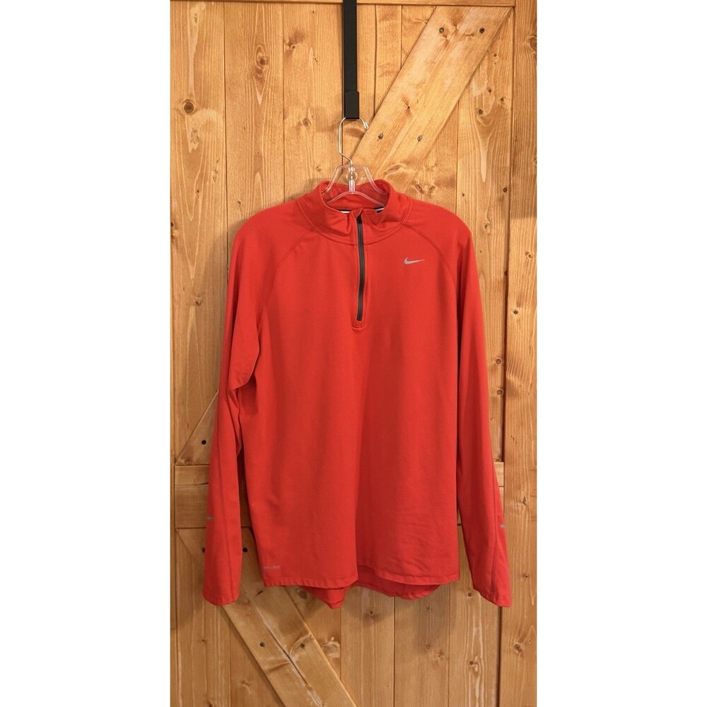Nike Running Dri-FIT Element Quarter Zip Pullover Men’s Large Hi Vis